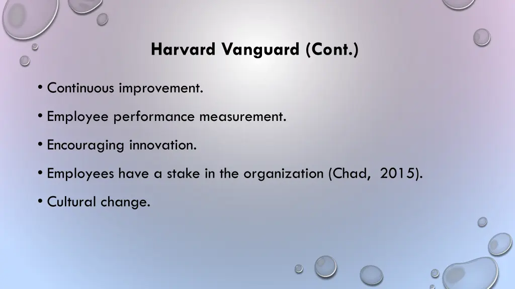 harvard vanguard cont 1