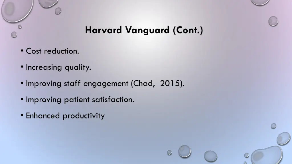 harvard vanguard cont