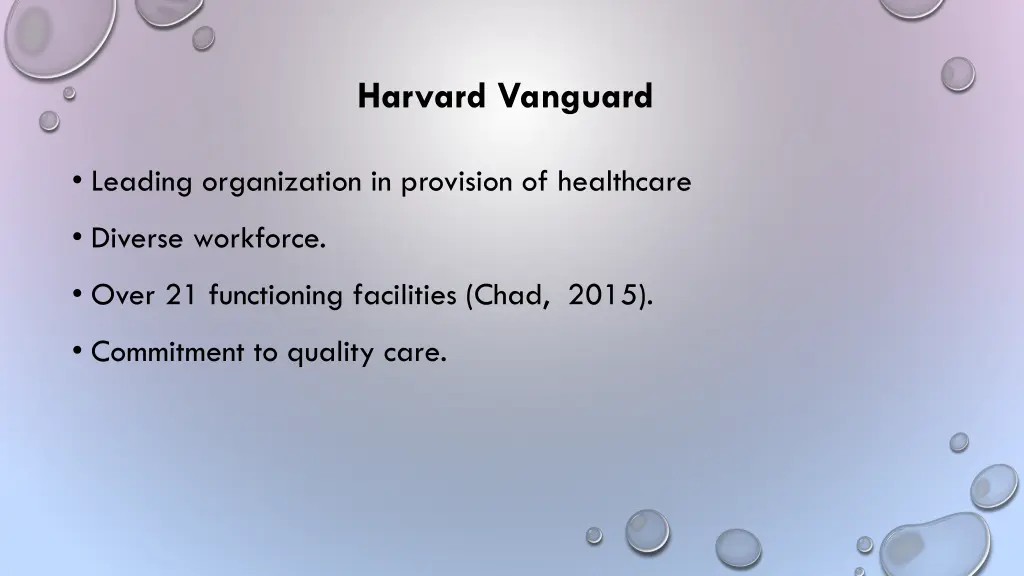 harvard vanguard