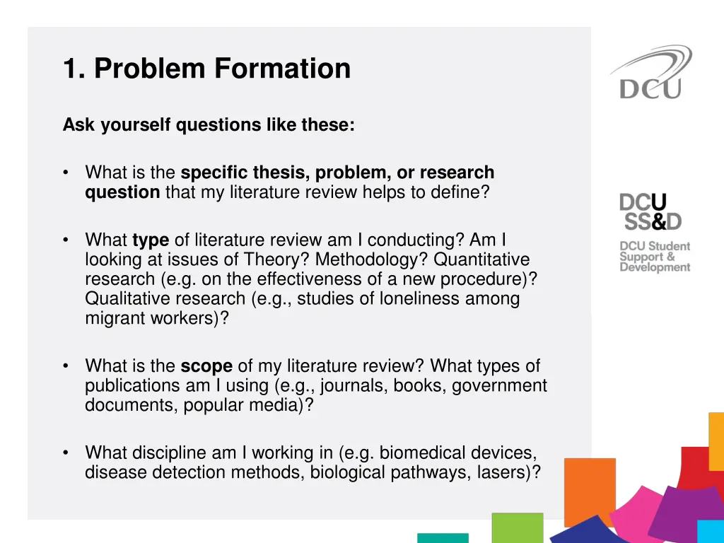 1 problem formation