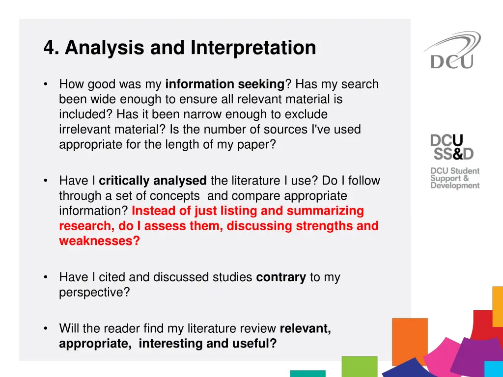 4 analysis and interpretation
