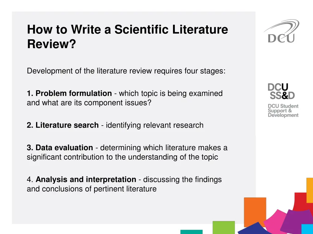 how to write a scientific literature review 1