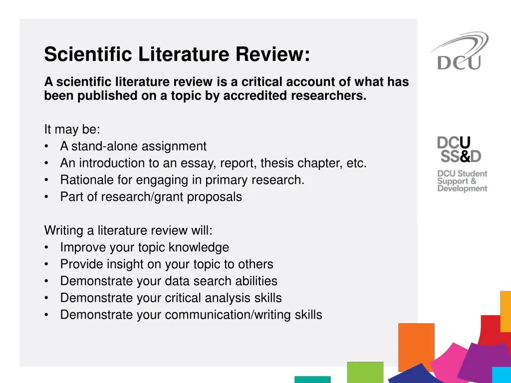 scientific literature review 1
