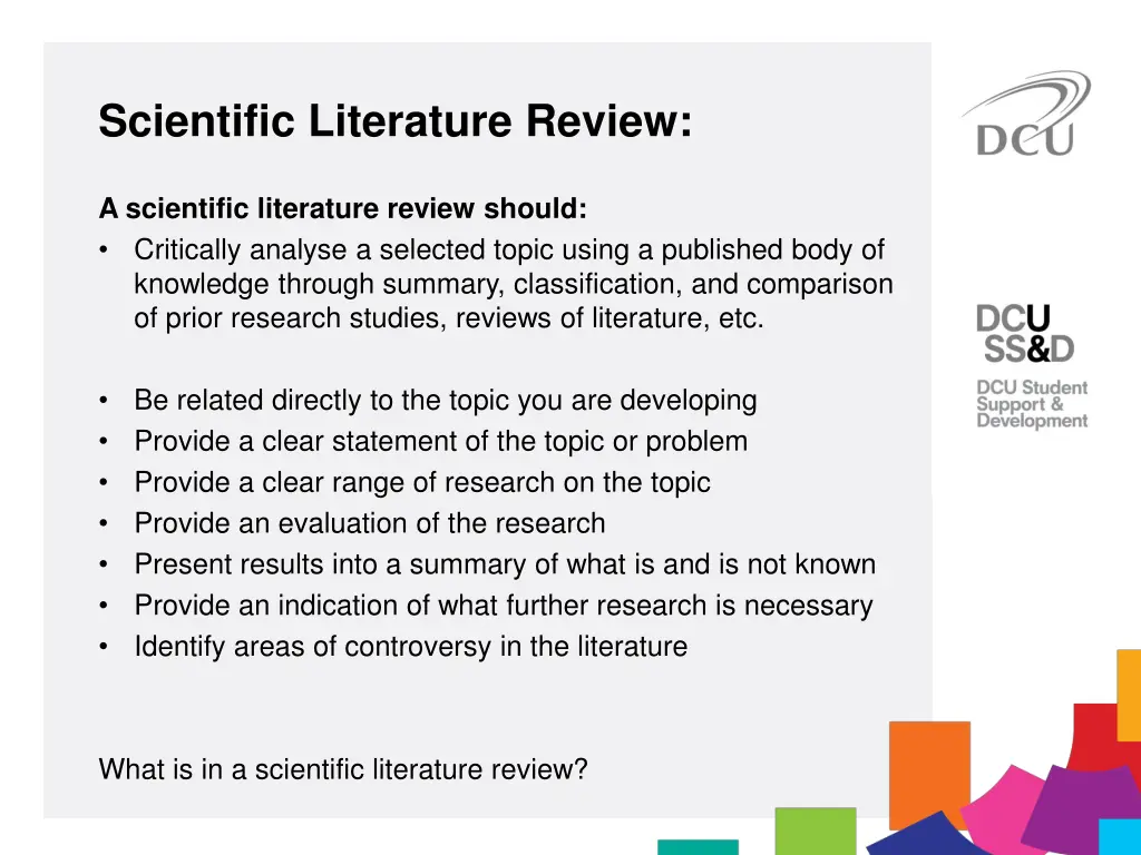scientific literature review 3