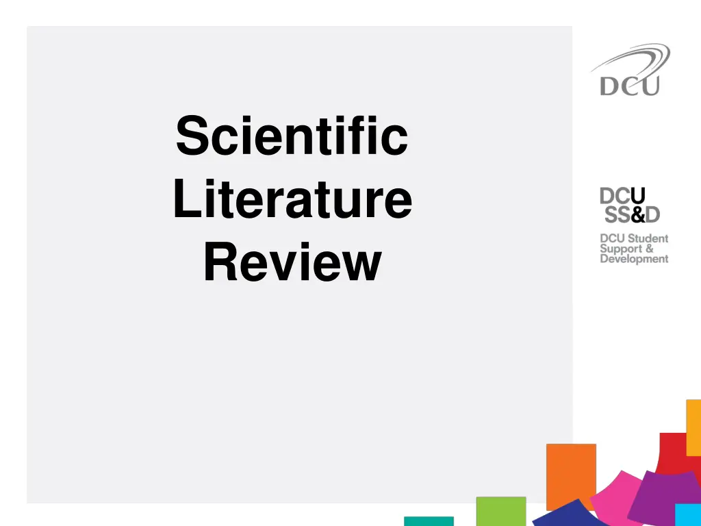 scientific literature review