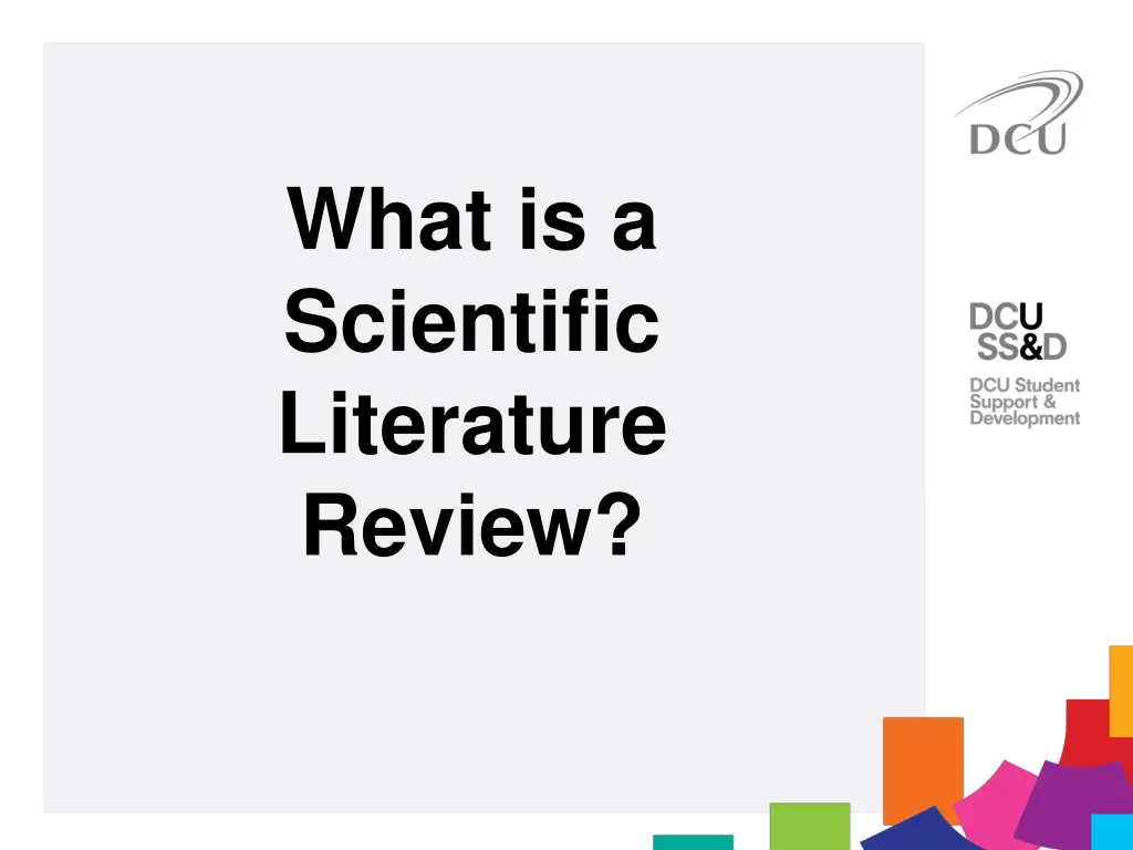 what is a scientific literature review