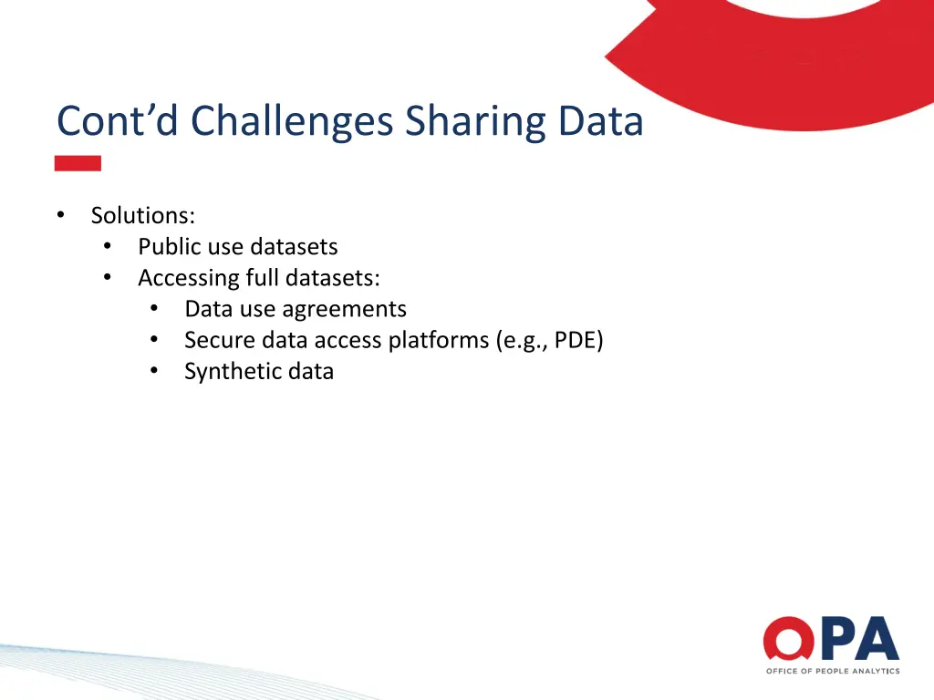 cont d challenges sharing data 1