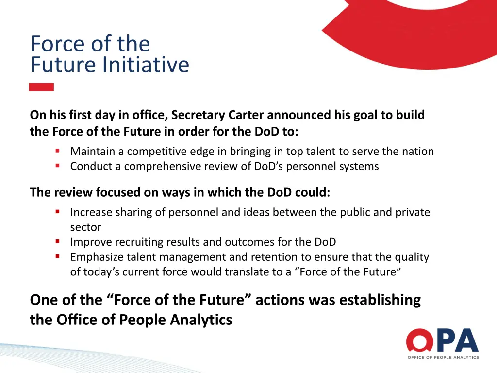force of the future initiative