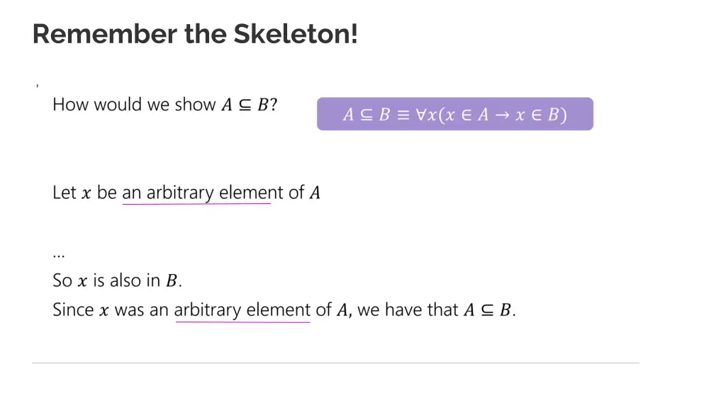 remember the skeleton