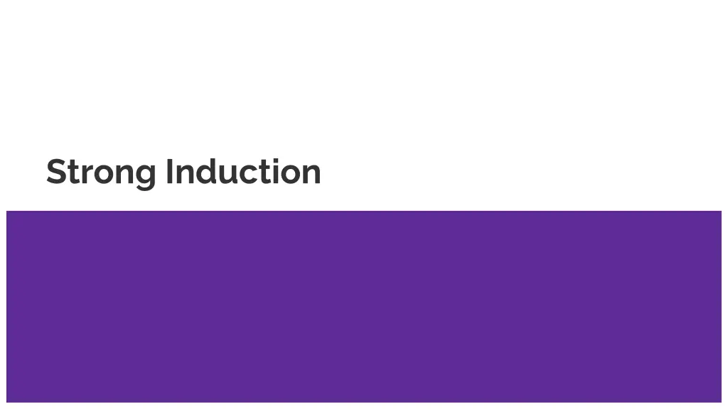 strong induction