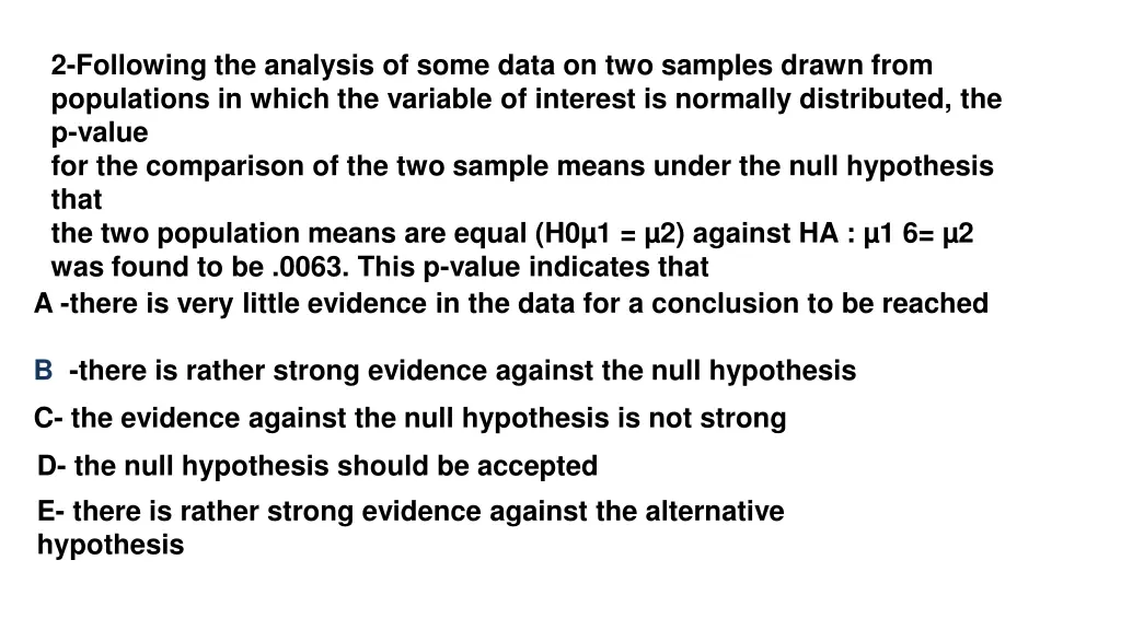 2 following the analysis of some data