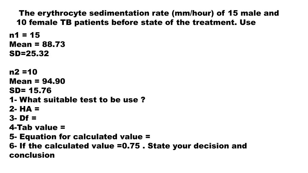 the erythrocyte sedimentation rate mm hour