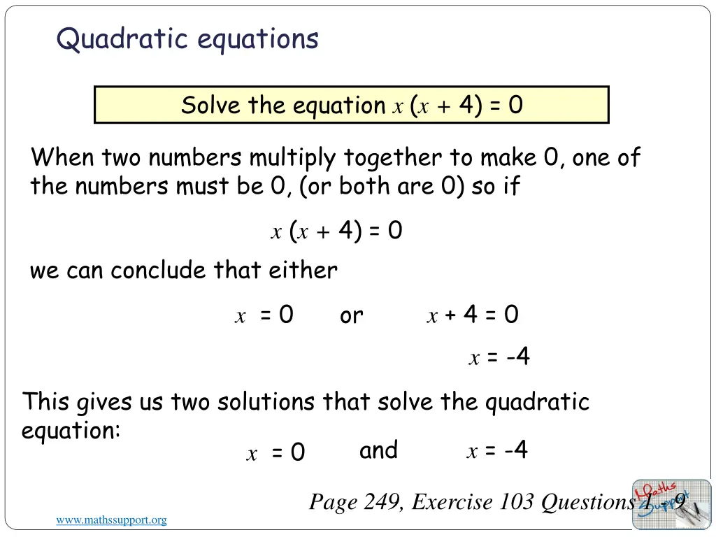 quadratic equations 2
