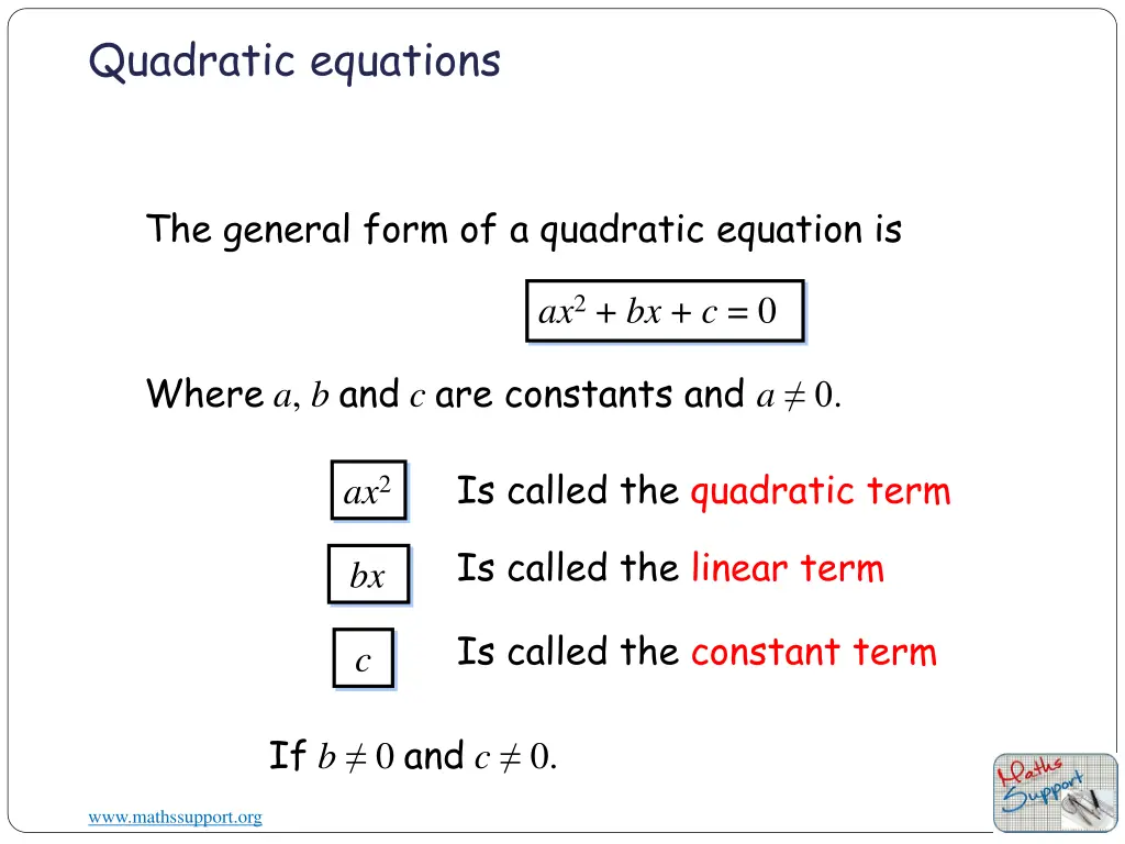 quadratic equations