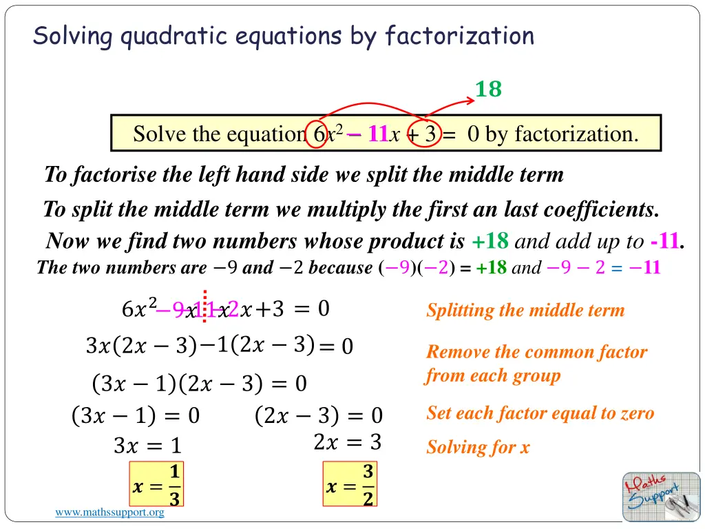 solving quadratic equations by factorization 3
