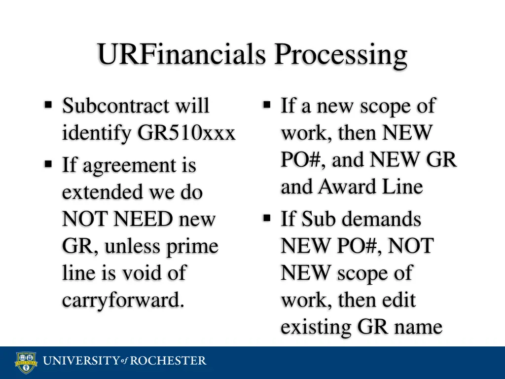 urfinancials processing