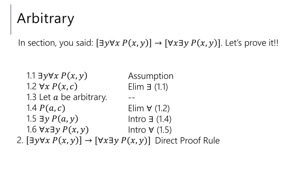 arbitrary 1
