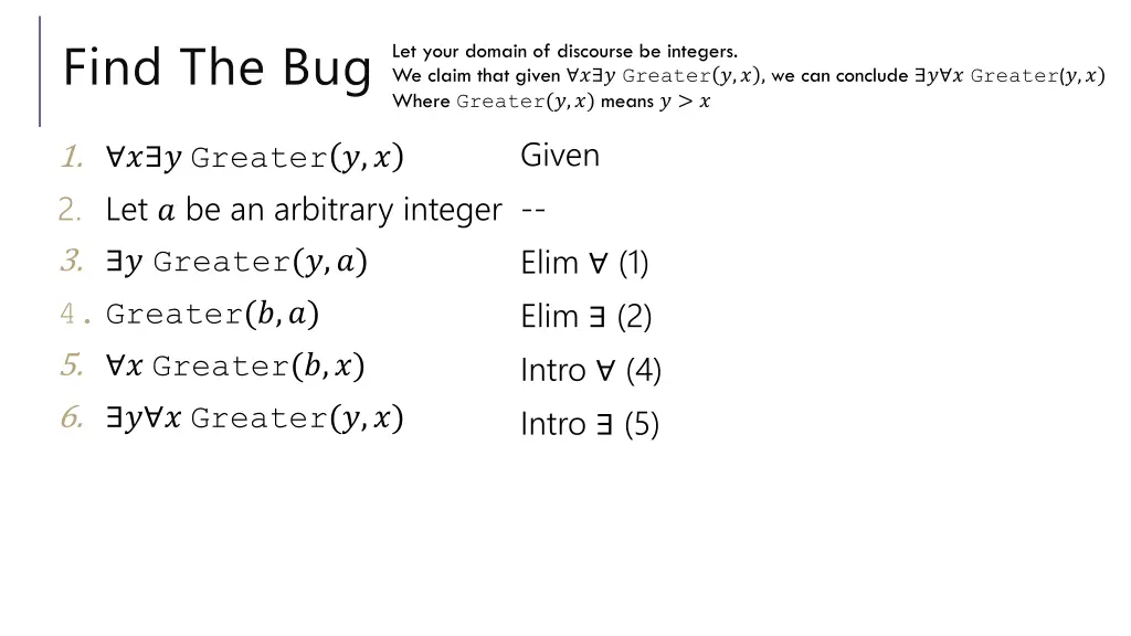 find the bug