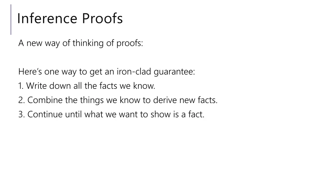 inference proofs