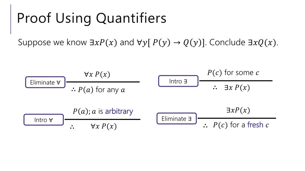proof using quantifiers