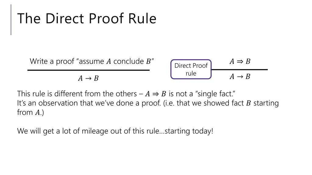 the direct proof rule 2