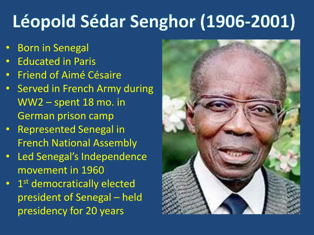 l opold s dar senghor 1906 2001