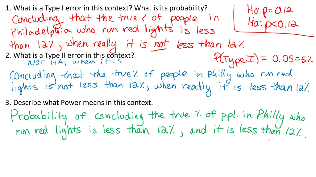 1 what is a type i error in this context what
