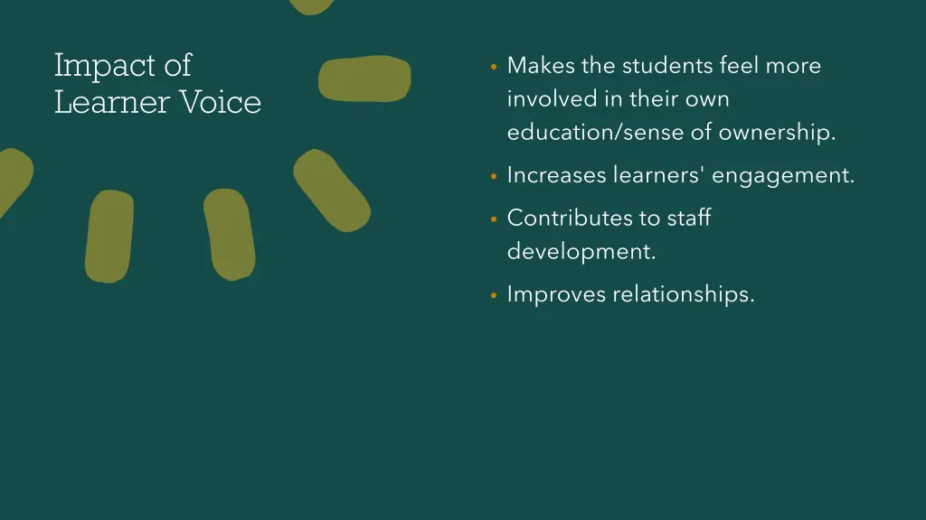 impact of learner voice
