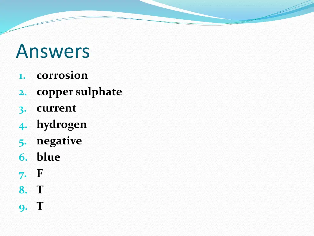 answers
