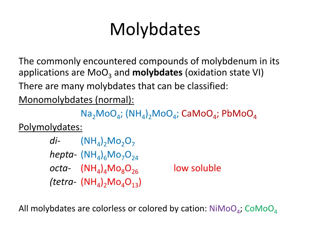 molybdates
