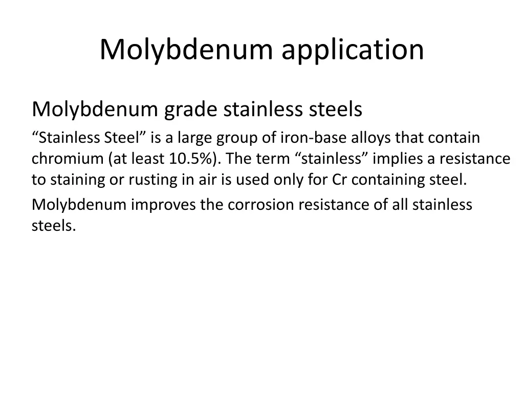 molybdenum application 1