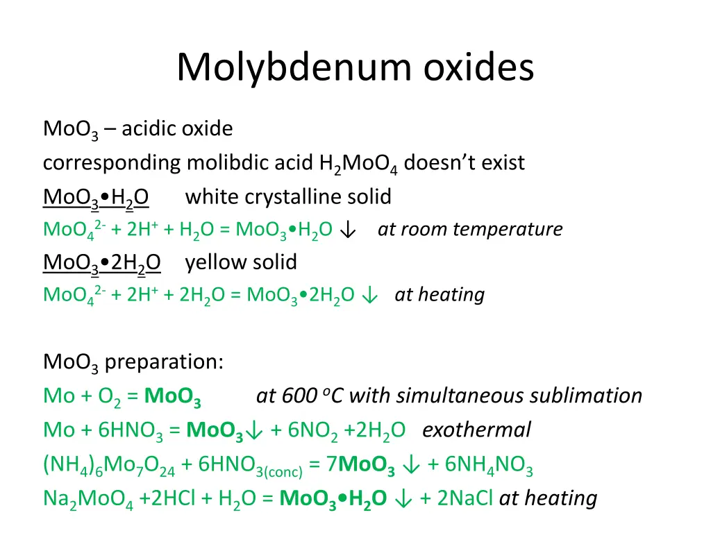 molybdenum oxides 2