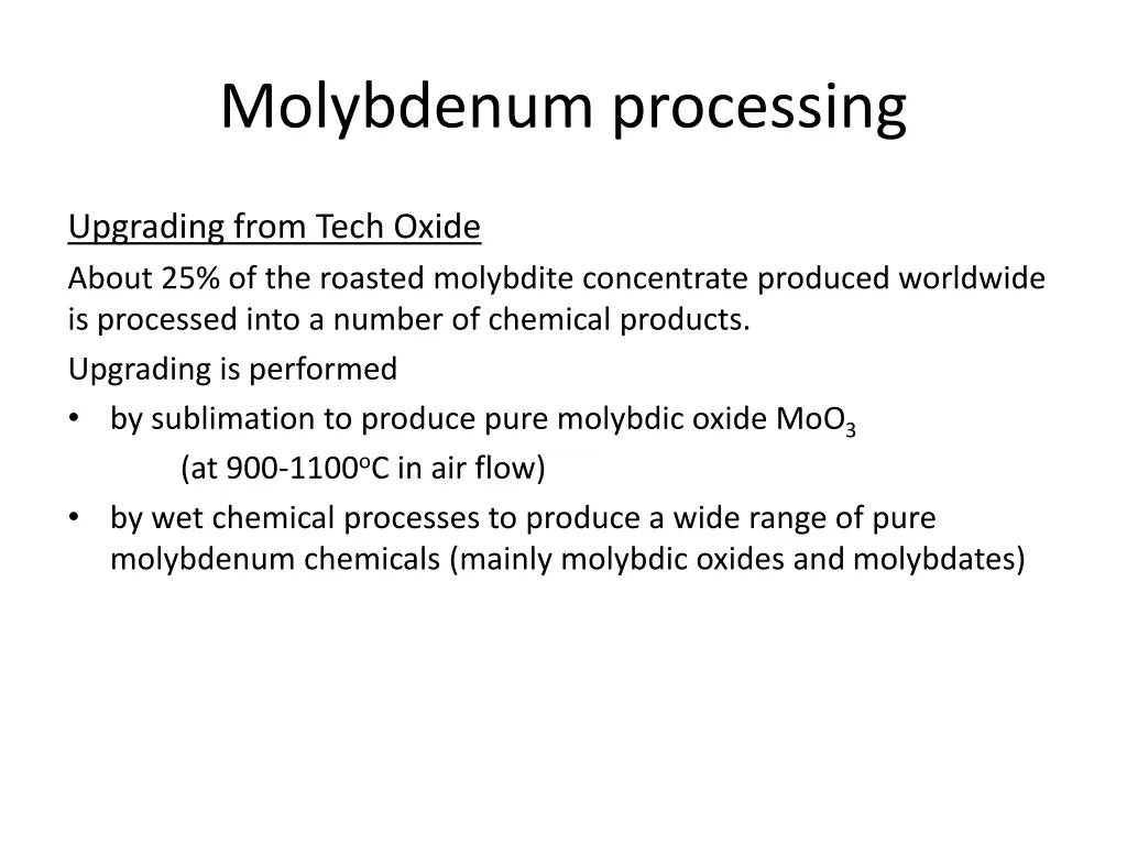 molybdenum processing 2