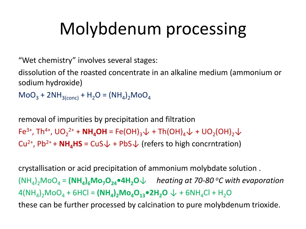 molybdenum processing 4