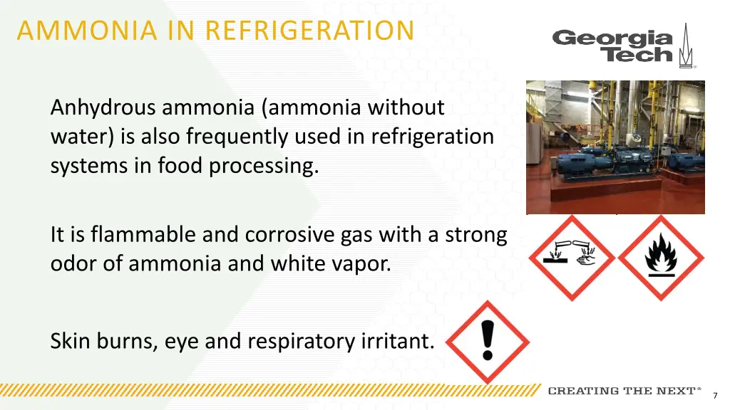 ammonia in refrigeration