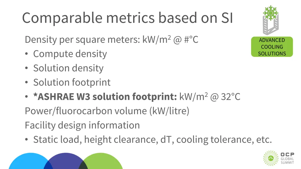 comparable metrics based on si