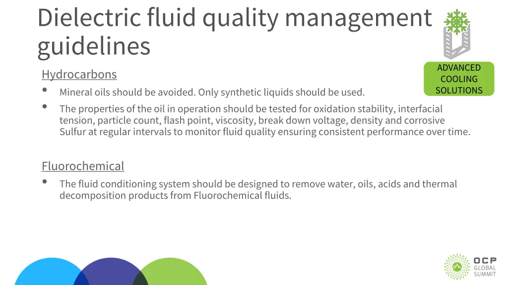 dielectric fluid quality management guidelines