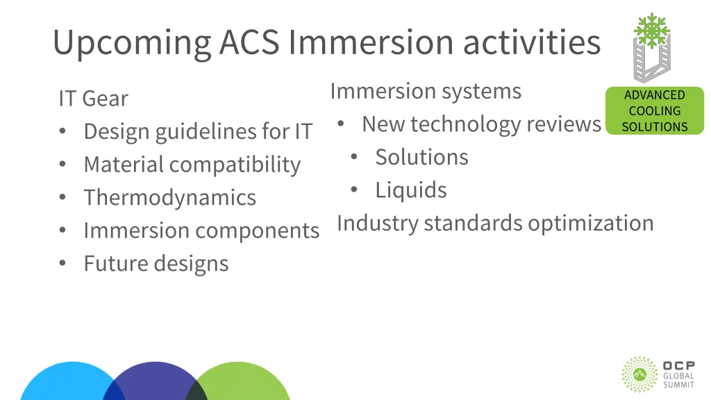 upcoming acs immersion activities