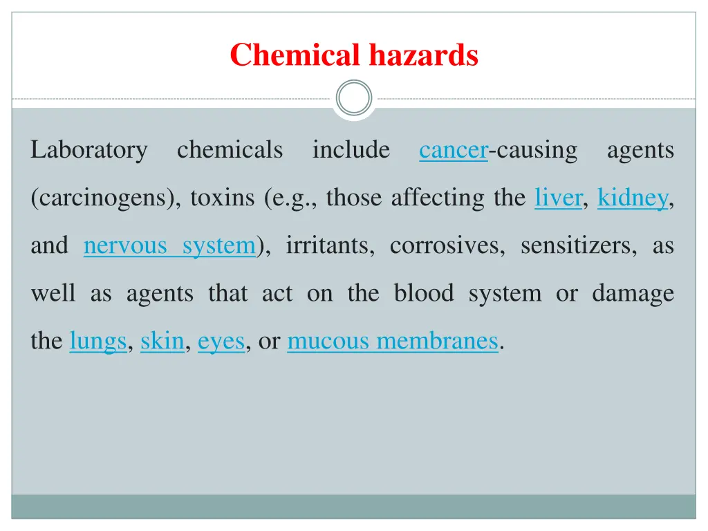chemical hazards
