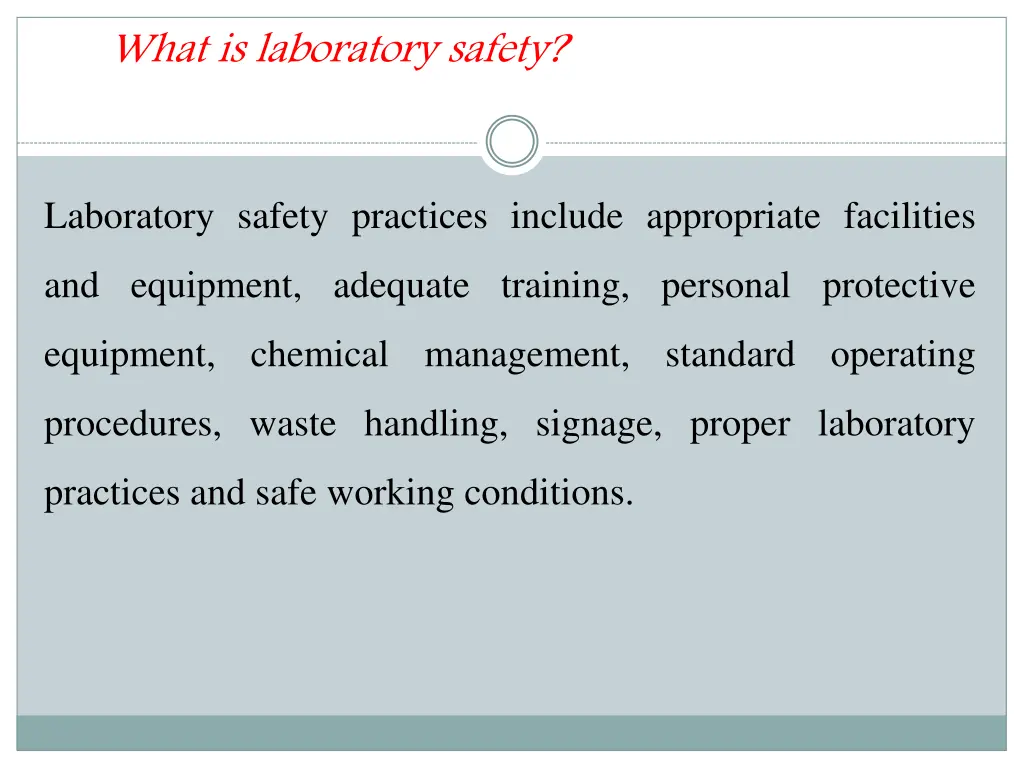 what is laboratory safety