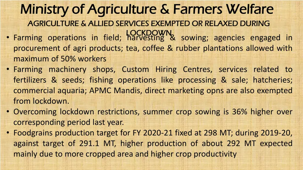 ministry of agriculture ministry of agriculture