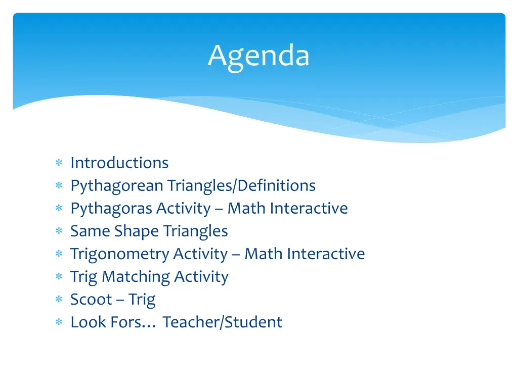 agenda