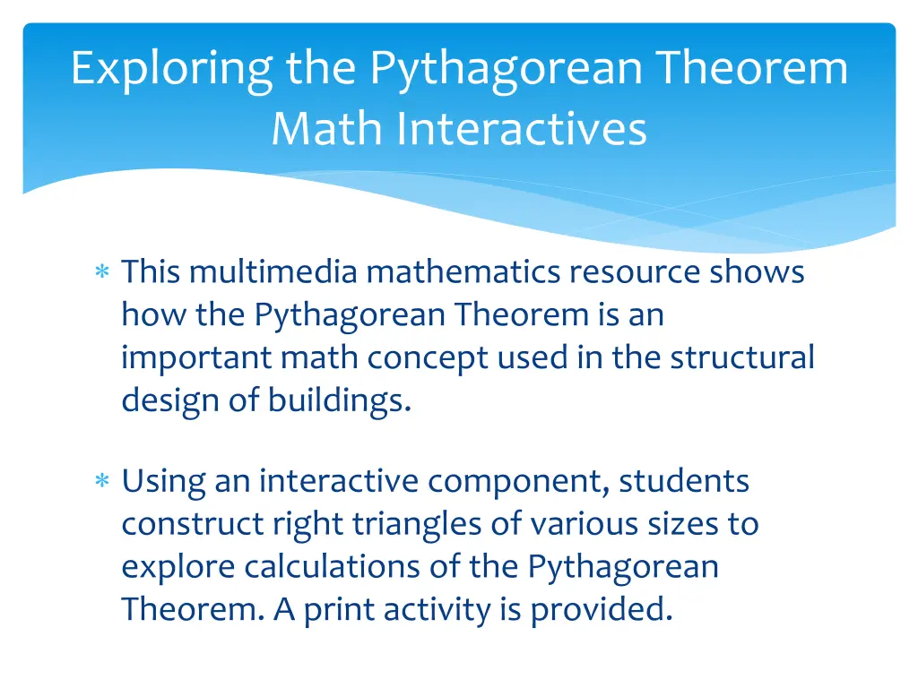 exploring the pythagorean theorem math