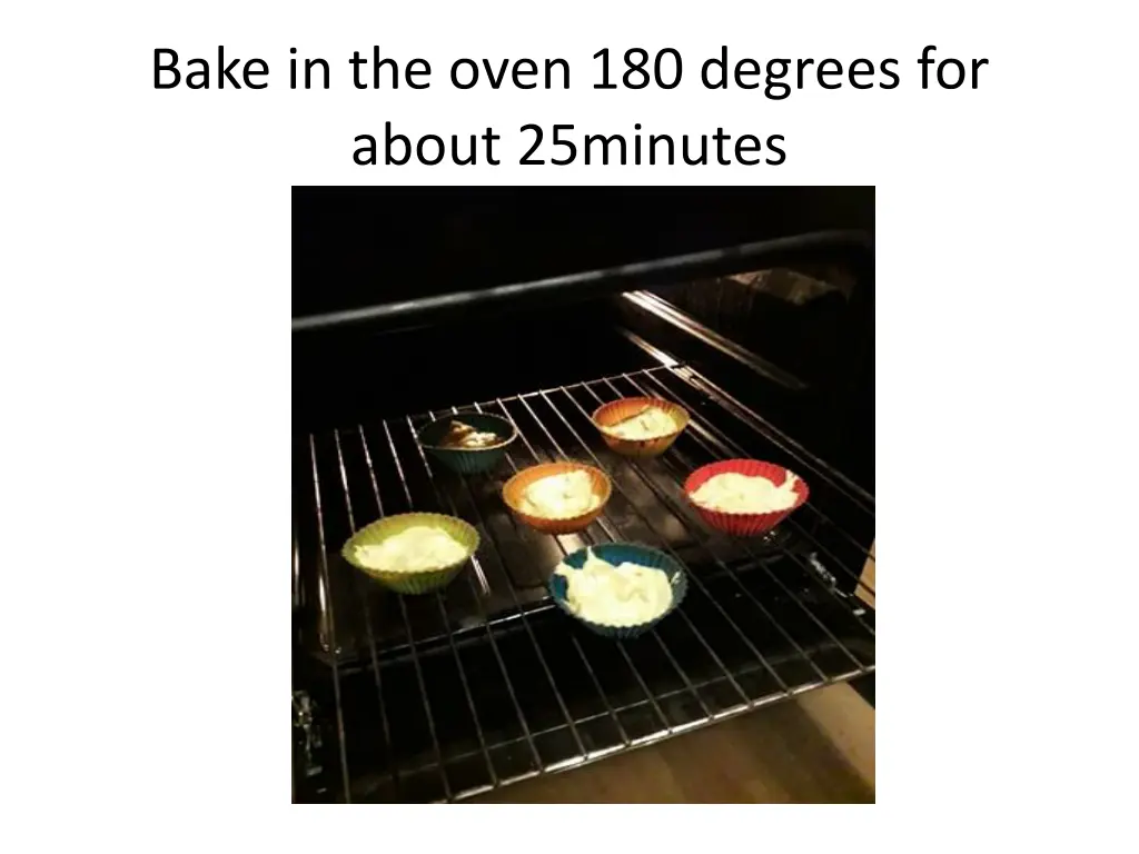 bake in the oven 180 degrees for about 25minutes