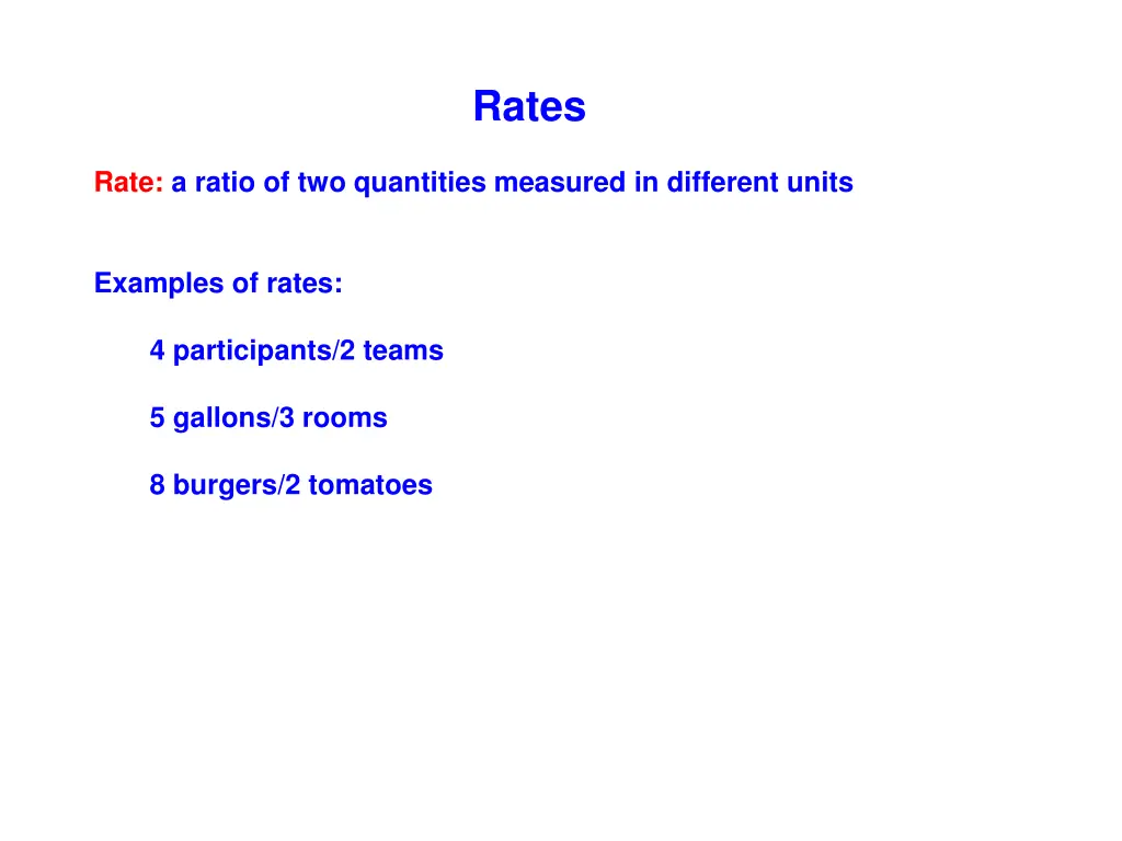 rates