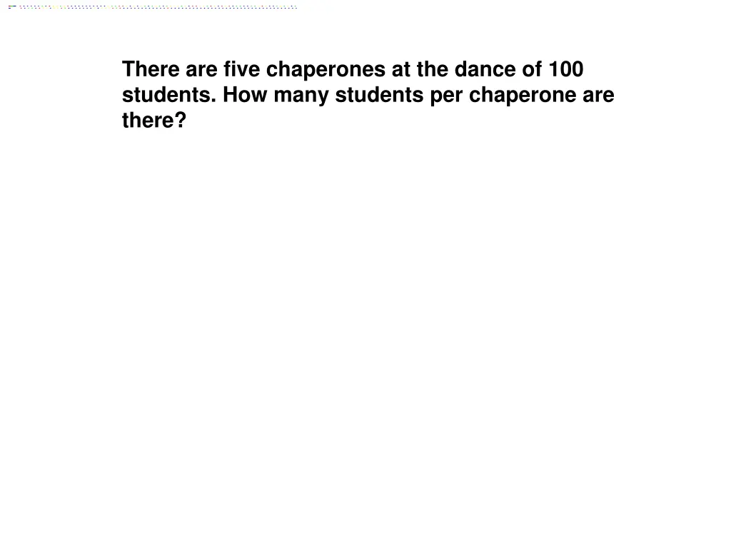 there are five chaperones at the dance