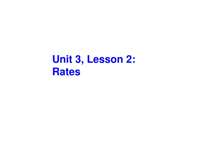 unit 3 lesson 2 rates