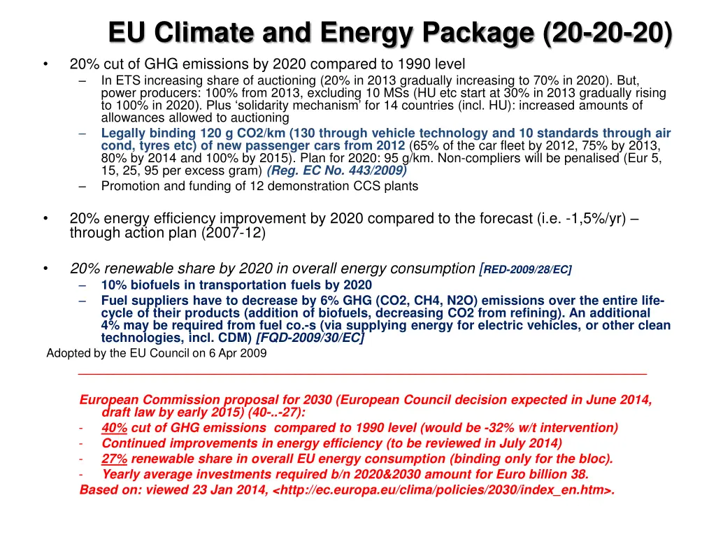 eu climate and energy package