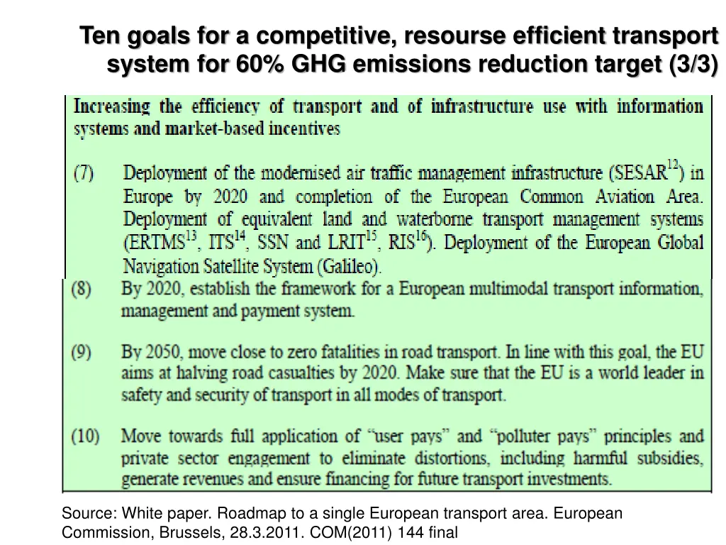 ten goals for a competitive resourse efficient 2