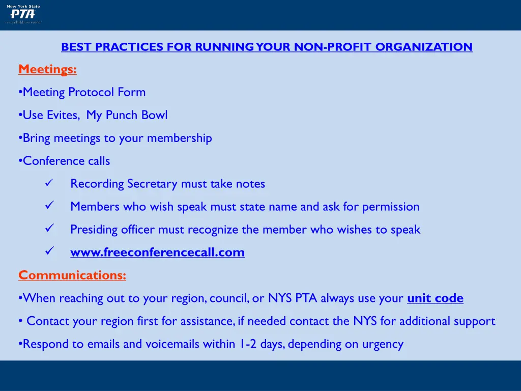 best practices for running your non profit
